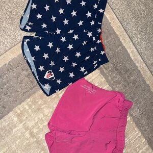 Kids Starry Navy and Pink Shorts Set